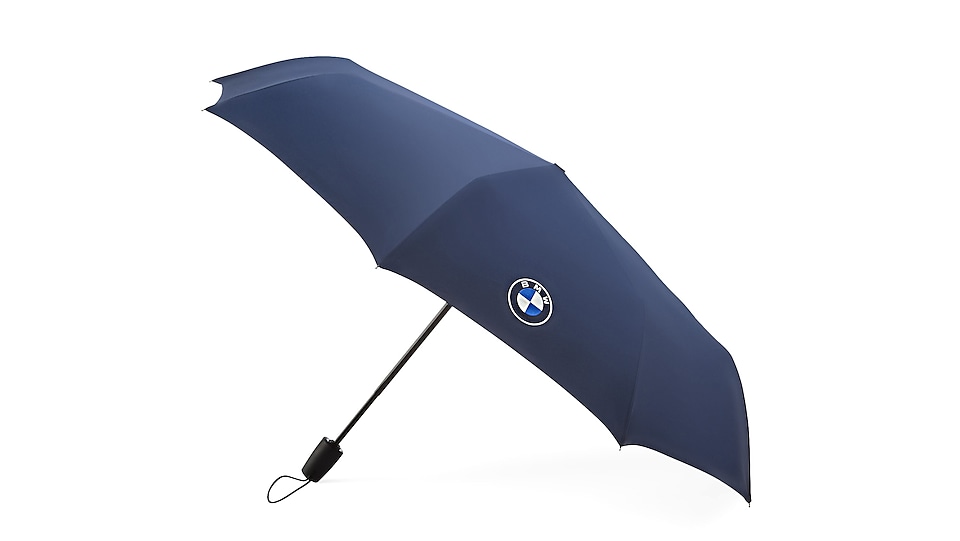 Obrázok modrého dáždnika s logom BMW